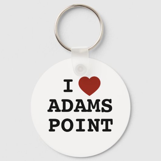 Ik hou van Adams Point-sleutelhanger Sleutelhanger (Voorkant)