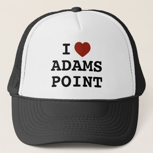 Ik hou van Adams Point Trucker Hoed Pet (Voorkant)