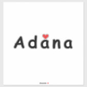 Ik hou van Adana Sticker (Vel)