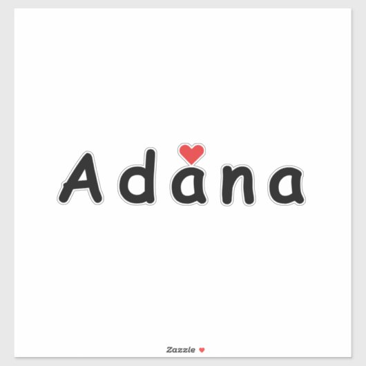 Ik hou van Adana Sticker (Vel)