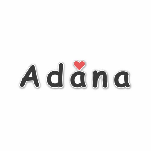 Ik hou van Adana Sticker (Voorkant)