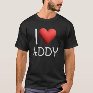 Ik hou van Addy naam gepersonaliseerde meisje vrou T-shirt