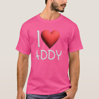 Ik hou van Addy naam gepersonaliseerde meisje vrou T-shirt