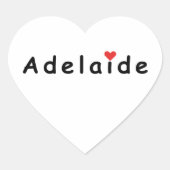 Ik hou van Adelaide Hart Sticker (Voorkant)