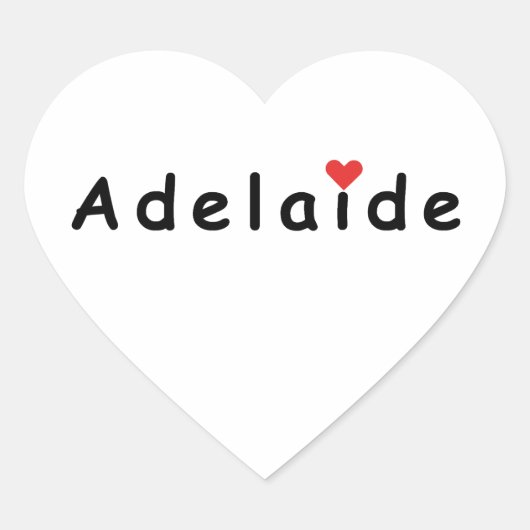 Ik hou van Adelaide Hart Sticker (Voorkant)