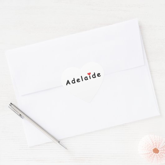 Ik hou van Adelaide Hart Sticker (Envelop)