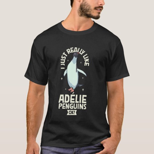 Ik hou van Adélie-pinguïns T-shirt (Voorkant)