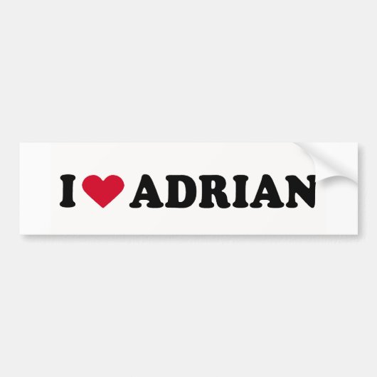 IK HOU VAN ADRIAN BUMPERSTICKER (Voorkant)