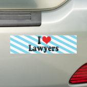 Ik hou van advocaten bumpersticker (Op auto)