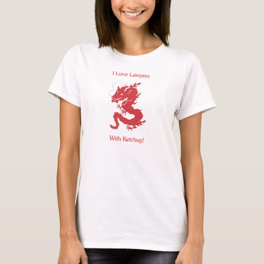 Ik hou van advocaten - met Ketchup! T-shirt (Voorkant)