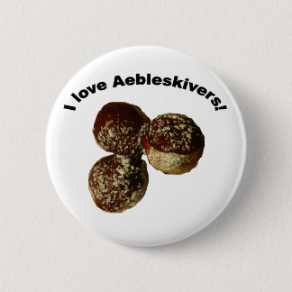 Ik hou van Aebleskivers! Ronde Button 5,7 Cm