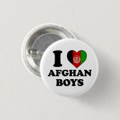Ik hou van Afghaanse jongens Ronde Button 3,2 Cm (Voorkant /achterkant)