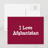 Ik hou van Afghanistan Briefkaart (Voorkant / Achterkant)