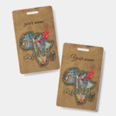 Ik hou van Africa Messenger Bag Badge (Voor- en achterkant)