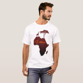 Ik hou van Afrika | Afrikaanse safari kaart T-shirt (Voorkant volledig)