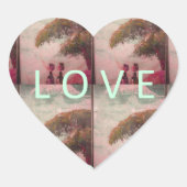 Ik hou van Afrika - Cultureel landschap Hart Sticker (Voorkant)