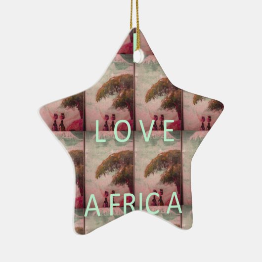 Ik hou van Afrika - Cultureel landschap Keramisch Ornament (Rechts)