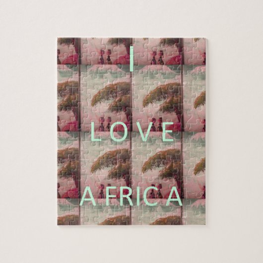 Ik hou van Afrika - Cultureel landschap Legpuzzel (Verticaal)