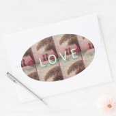 Ik hou van Afrika - Cultureel landschap Ovale Sticker (Envelop)