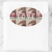 Ik hou van Afrika - Cultureel landschap Ovale Sticker (Tas)