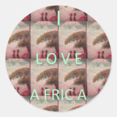 Ik hou van Afrika - Cultureel landschap Ronde Sticker (Voorkant)