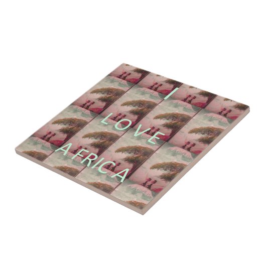 Ik hou van Afrika - Cultureel landschap Tegeltje (Zijkant)
