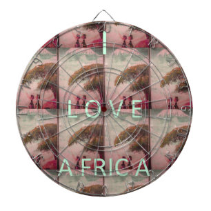 Ik hou van Afrika – Cultureel Landschaps Patroon Dartbord