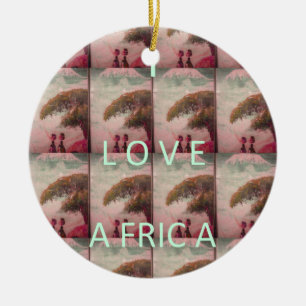 Ik hou van Afrika – Cultureel Landschaps Patroon Keramisch Ornament