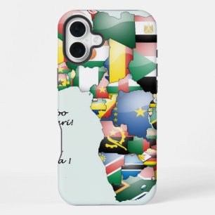 Ik hou van Afrika-kunstprint Pan-Afrikaanse kaar iPhone 16 Plus Hoesje