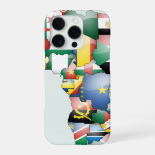 Ik hou van Afrika-kunstprint   Pan-Afrikaanse kaar iPhone 16 Pro Hoesje