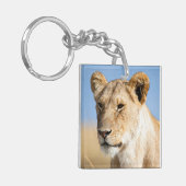 Ik hou van Afrika Portret van een leeuwige foto Sleutelhanger (Voorkant Links)