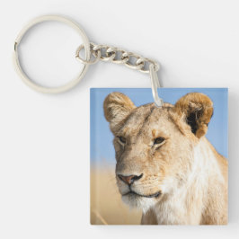 Ik hou van Afrika Portret van een leeuwige foto Sleutelhanger