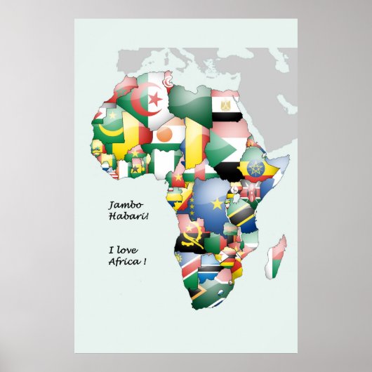 Ik hou van Afrika Poster (Voorkant)