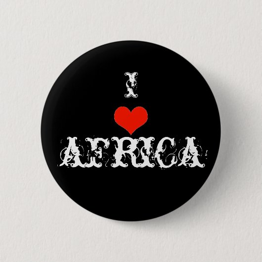 Ik hou van afrika ronde button 5,7 cm (Voorkant)