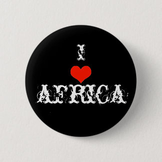 Ik hou van afrika ronde button 5,7 cm
