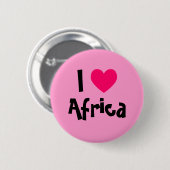 Ik hou van Afrika Ronde Button 5,7 Cm (Voorkant /achterkant)