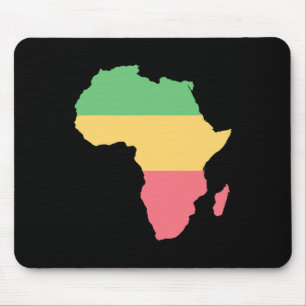 Ik hou van Afrika Rosta gekleurd continent Muismat