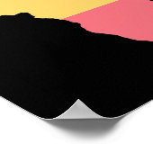 Ik hou van Afrika Rosta gekleurd continent Poster (Hoek)