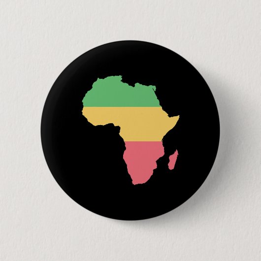 Ik hou van Afrika Rosta gekleurd continent Ronde Button 5,7 Cm (Voorkant)