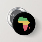 Ik hou van Afrika Rosta gekleurd continent Ronde Button 5,7 Cm (Voorkant /achterkant)