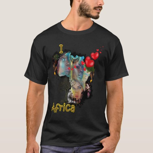 Ik hou van Afrika T-shirt (Voorkant)