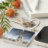 Ik hou van Afrikaanse Baobab Tree foto Sleutelhanger (Voorkant Rechts)