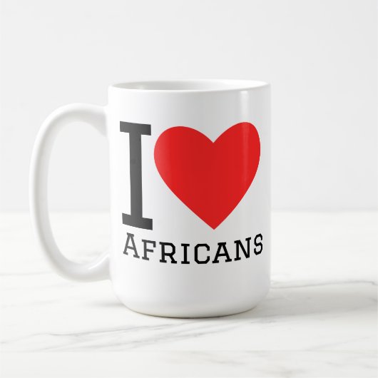 Ik hou van Afrikanen Koffiemok (Links)