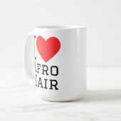 Ik hou van Afro-haar Koffiemok (Voorkant links)