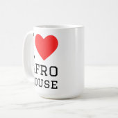 Ik hou van Afro house Koffiemok (Voorkant links)