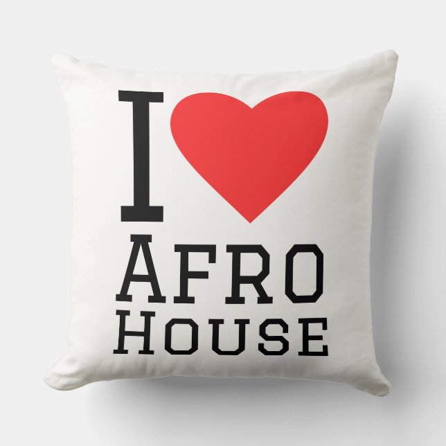 Ik hou van Afro-huis Kussen (Voorkant)