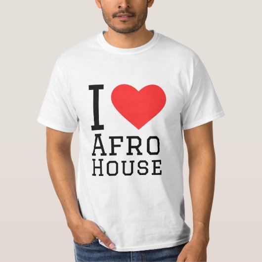 Ik hou van Afro-huis T-shirt (Voorkant)