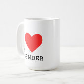 Ik hou van agender koffiemok (Voorkant links)