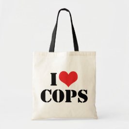 Ik hou van agenten tote bag