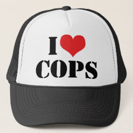 Ik hou van agenten trucker pet